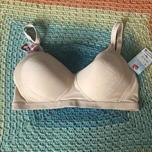 Cream Seamless Bra with Molded Cups